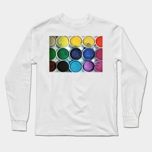 Color paint palette abstract Long Sleeve T-Shirt